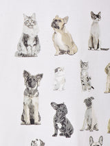 ドッグ&キャット プリント ロングスリーブTシャツ