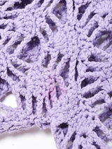 5分袖 クロシェカーディガン