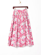 LauraAshley 花柄 フロントオープンスカート