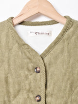【2色展開】Elcamino コーデュロイ キルティングベスト