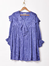 【3色展開】Emerald Motel 織り柄 ビッグフリルブラウス