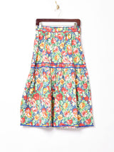 花柄 フレアスカート