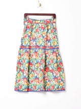 花柄 フレアスカート