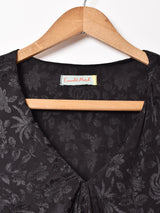 【3色展開】Emerald Motel 織り柄 ビッグフリルブラウス