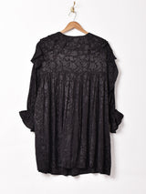 【3色展開】Emerald Motel 織り柄 ビッグフリルブラウス