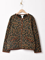 総柄 パイピングジャケット