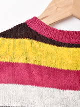 マルチボーダー 半袖セーター