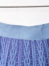 チェック×花柄 フレアスカート