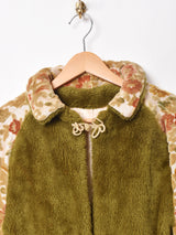 ヴィンテージ ゴブラン 花柄 ケープコート
