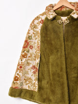ヴィンテージ ゴブラン 花柄 ケープコート