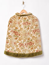 ヴィンテージ ゴブラン 花柄 ケープコート