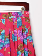 花柄 プリーツスカート