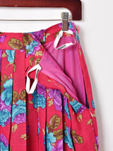 花柄 プリーツスカート