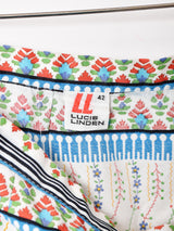 花柄 ティアードスカート