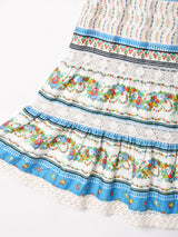 花柄 ティアードスカート