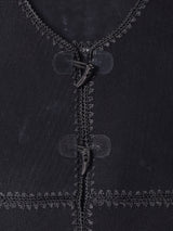 トグルボタン パッチワーク スエードベスト