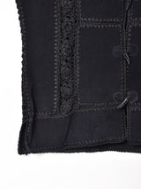 トグルボタン パッチワーク スエードベスト