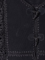 トグルボタン パッチワーク スエードベスト