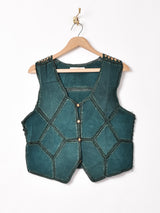 パッチワーク スエードベスト