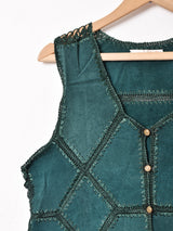 パッチワーク スエードベスト