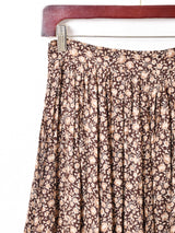 小花柄 ティアードデザイン フレアスカート