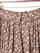 小花柄 ティアードデザイン フレアスカート