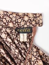 小花柄 ティアードデザイン フレアスカート