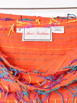 グアテマラ製 マルチカラーデザイン ラップスカート