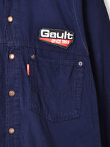 パッチ付き ワーク シャツワンピース