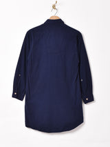 パッチ付き ワーク シャツワンピース