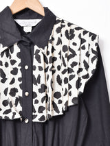 アメリカ製 レオパード 長袖デザインワンピース