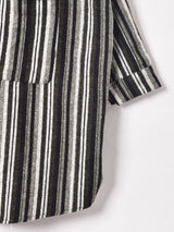 【2色展開】Elcamino ストライプ ビッグポケット長袖シャツ