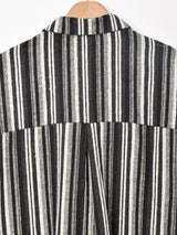 【2色展開】Elcamino ストライプ ビッグポケット長袖シャツ