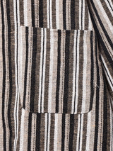 【2色展開】Elcamino ストライプ ビッグポケット長袖シャツ