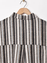 【2色展開】Elcamino ストライプ ビッグポケット長袖シャツ