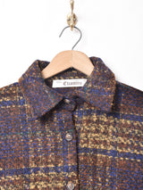 Elcamino チェック ビッグポケット 長袖シャツ