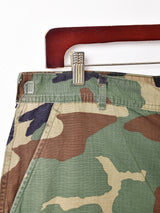 アメリカ軍 ウッドランドカモ カットオフ カーゴショートパンツ W35