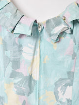 70's パステルトーン 総柄 スリーブレスワンピース