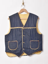 70's ボア デニムベスト