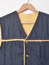 70's ボア デニムベスト