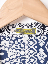 総柄 半袖 オープンカラーシャツ