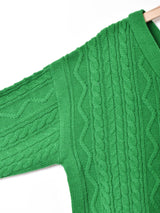 【3色展開】Meridian バックV ケーブルカーディガン