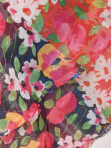 花柄 ベルスリーブ 長袖シャツ