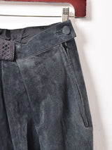 スエード レーステープ フレアスカート