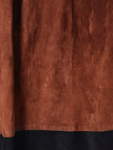 スエード 刺繍 フレアスカート