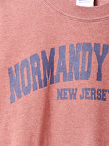 後染め プリントスウェットシャツ