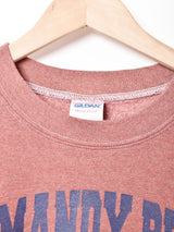 後染め プリントスウェットシャツ