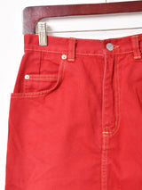 フランス製 レッドデニム ミニスカート