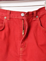 フランス製 レッドデニム ミニスカート