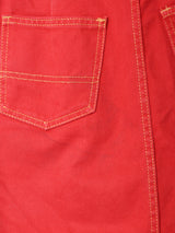 フランス製 レッドデニム ミニスカート